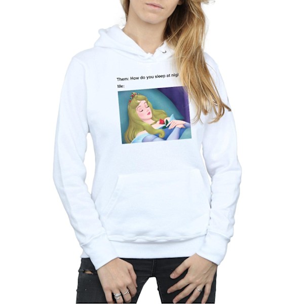 Disney Dam/Kvinnor Törnrosa Meme Hoodie L Vit White L