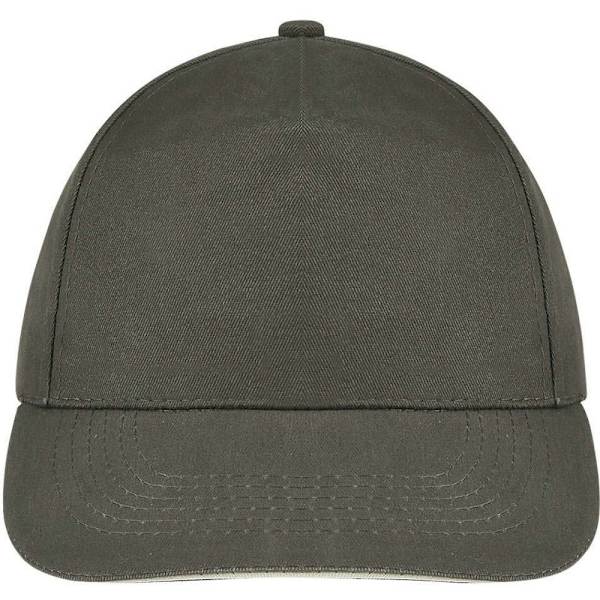 SOLS Unisex Sunny 5 Panel Baseball Cap ONE Army/Beige Army/Beige ONE