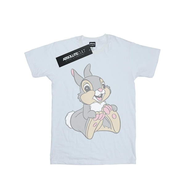 Bambi Dam/Dam Classic Thumper Bomull Boyfriend T-Shirt 3X White 3XL