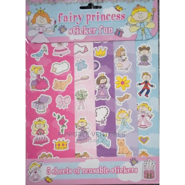 Alligator Fairy Princess Sticker Sheet One Size Flerfärgad Multicoloured One Size