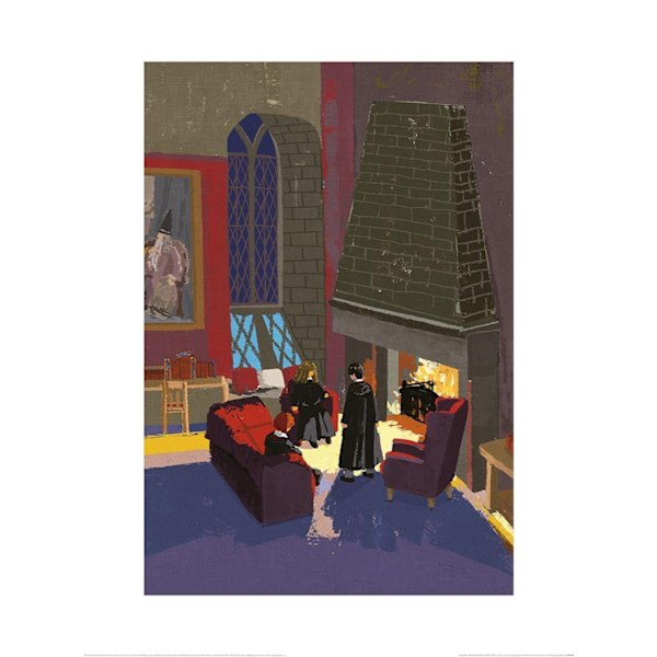 Harry Potter The Common Room Print 80cm x 60cm Multicoloured Multicoloured 80cm x 60cm