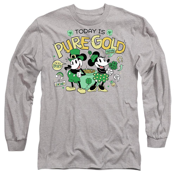 Mickey Mouse Unisex Vuxen Pure Gold Minnie Mouse St Patricks Da Sport Heather L