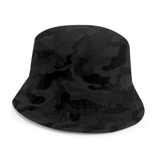 Beechfield Unisex Vuxen Camo Återvunnen Polyester Bucket Hat SM Midnight S-M