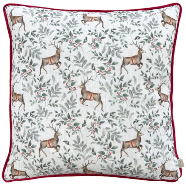 Evans Lichfield Festlig Ren Kuddeöverdrag En Storlek Scarlet Scarlet/White One Size