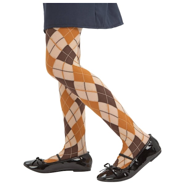 Smiffys Flickor Evakuerade Tights 6-12 År Brun Brown 6-12 Years