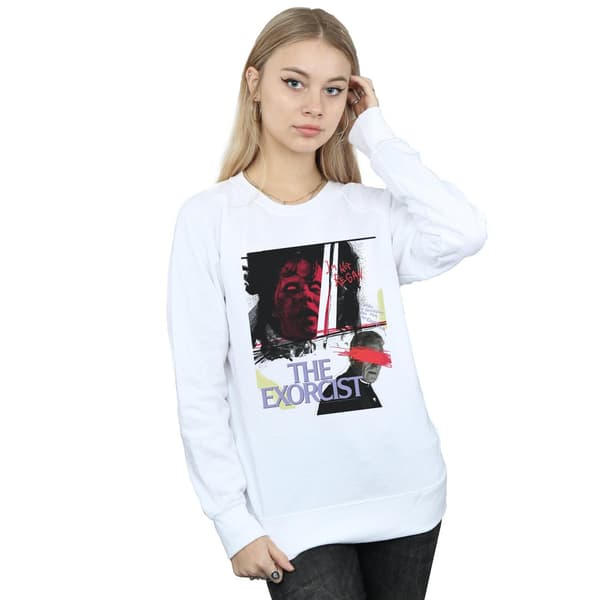 The Exorcist Dam/Damer Repad Ögon Sweatshirt S Vit White S