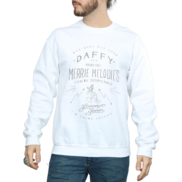 Looney Tunes Herr Daffy Duck Despicable Sweatshirt M Vit White M