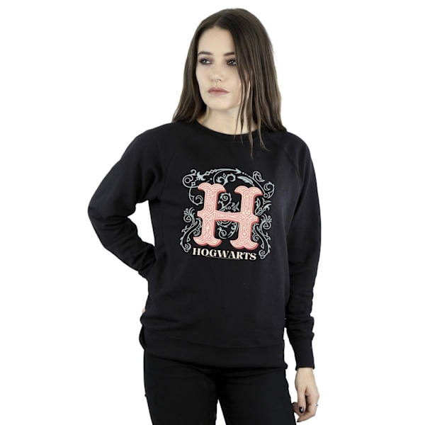 Harry Potter Dam/Kvinnor Blommor H Sweatshirt M Svart Black M