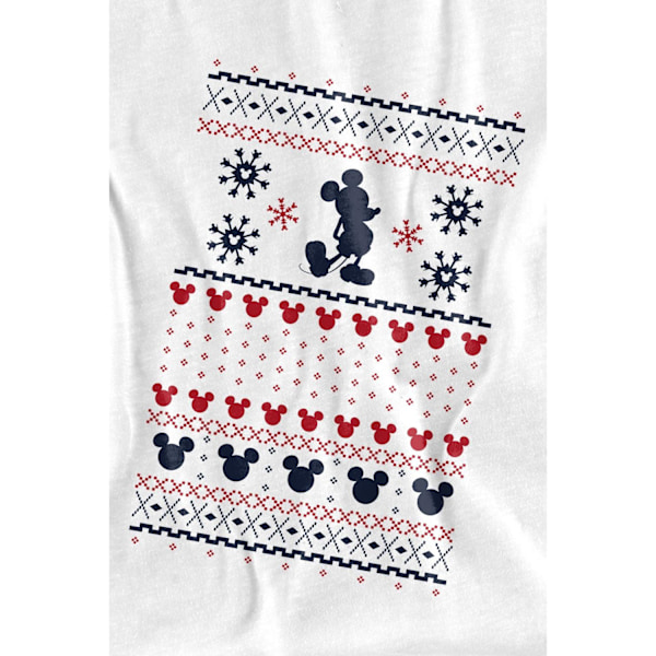 Disney Barn/Kids Mickey Mouse Jultröja T-shirt 9- White 9-10 Years