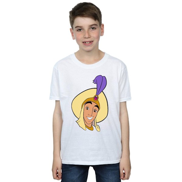 Disney Boys Aladdin Prince Ali Face T-Shirt 12-13 år Vit White 12-13 Years