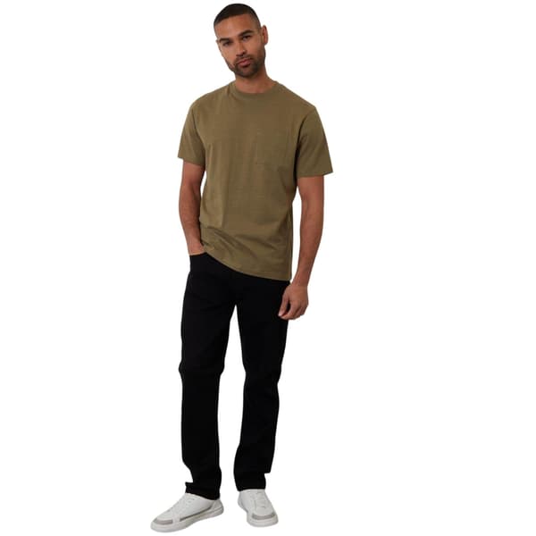 Threadbare Herr T-shirt med bröstficka, normal passform, S Khakigrön Khaki Green S