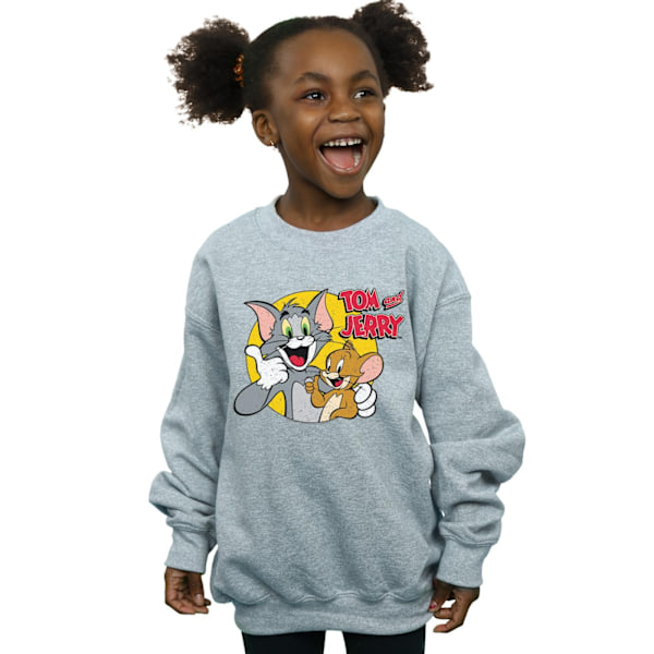 Tom And Jerry Girls Tummen Upp Sweatshirt 12-13 År Sports Grå Sports Grey 12-13 Years