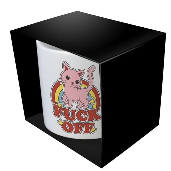 Threadless Fuck Off Mugg One Size Vit/Röd/Rosa White/Red/Pink One Size