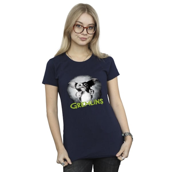 Gremlins Dam/Dam Scared Green Bomull T-shirt XL Marinblå Navy Blue XL