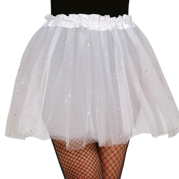 Fiestas Guirca Dam/Dam Glitter Tutu En Storlek Vit White One Size