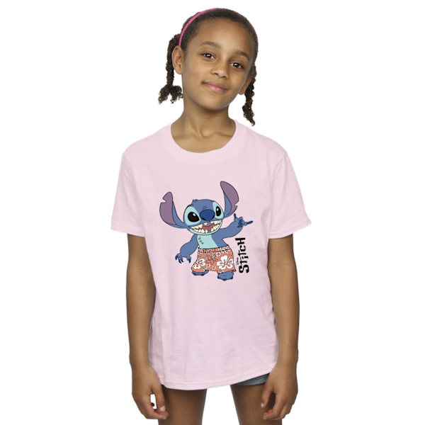 Disney Girls Lilo & Stitch Bermuda Shorts Bomull T-shirt 9-11 år Baby Pink 9-11 Years