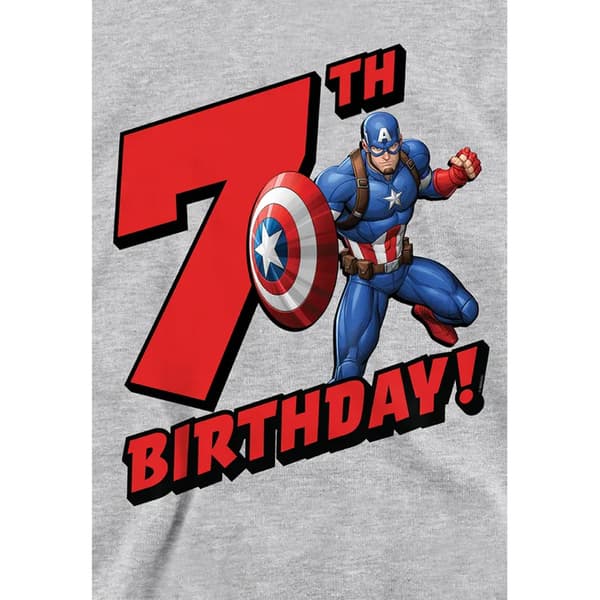 Captain America Barn/Barn 7-årsdag Heather Tröja Athletic Heather 5-6 Years
