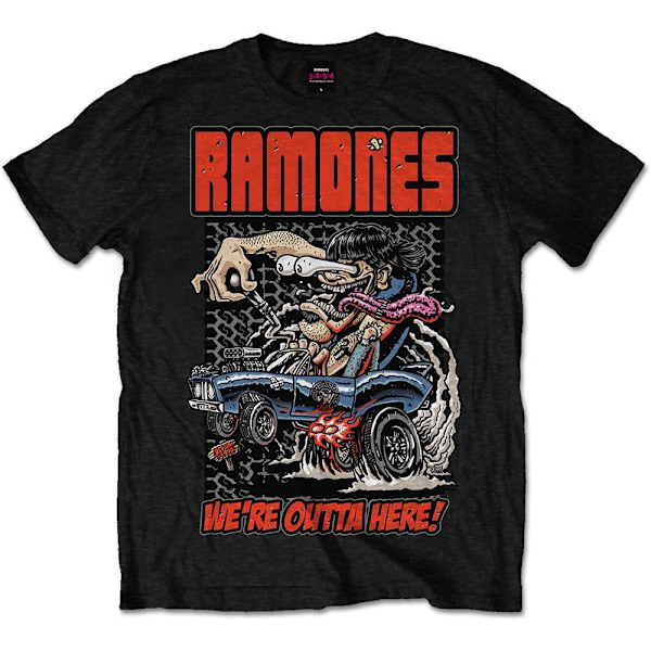 Ramones Unisex Adult Outta Here T-Shirt XL Svart Black XL