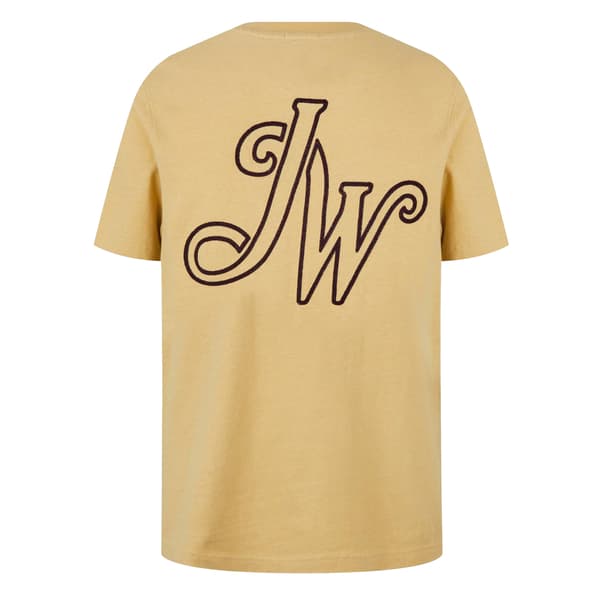 Jack Wills Herr Script T-shirt XL Dämpad Gul Muted Yellow XL