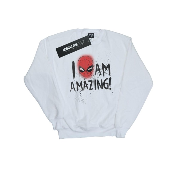 Marvel Womens/Ladies Spider-Man I Am Amazing Sweatshirt L Vit White L