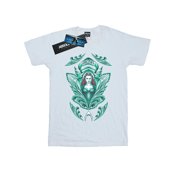 DC Comics Boys Aquaman Mera Crest T-Shirt 7-8 år Vit White 7-8 Years