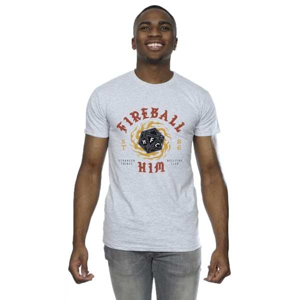 Netflix Stranger Things Fireball Dice 86 T-shirt 3XL Sport Sports Grey 3XL