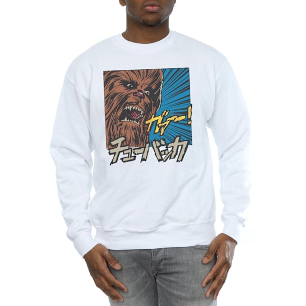 Star Wars Chewbacca Roar Pop Art Sweatshirt för män 3XL Vit White 3XL