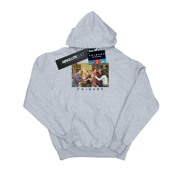 Friends Girls Group Photo Apartment Hoodie 7-8 år Sport Grå Sports Grey 7-8 Years