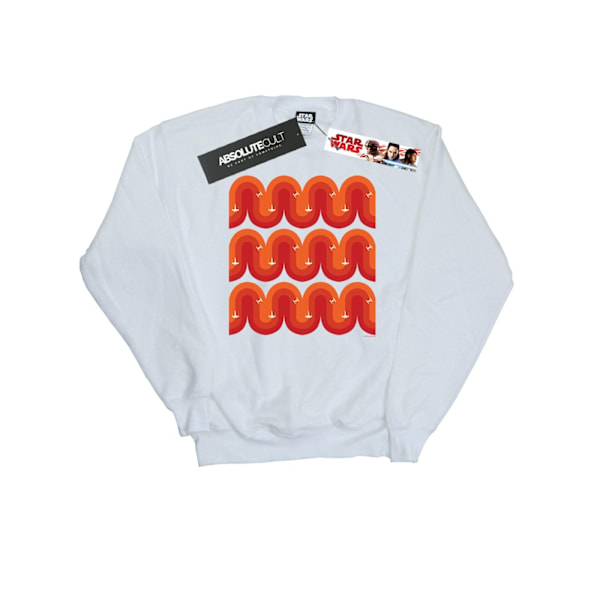 Star Wars Boys X-Wing och TIE Fighter Retro Sweatshirt 12-13 år White 12-13 Years