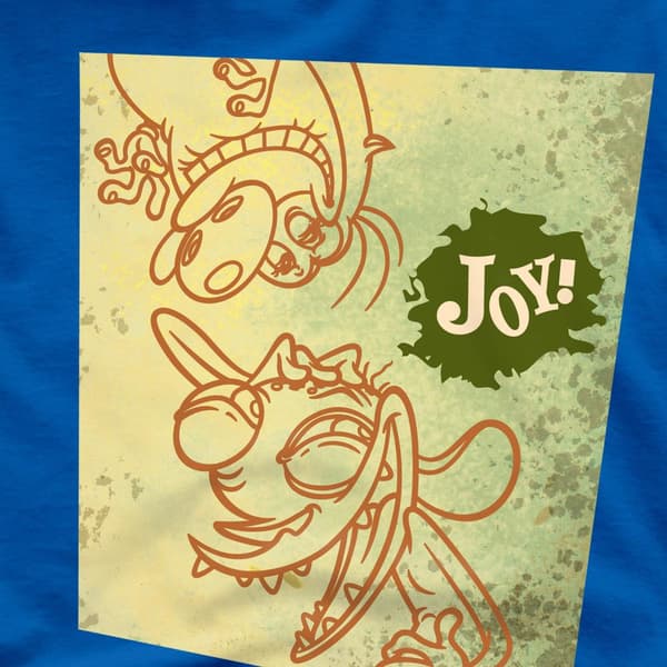 Ren & Stimpy Herr Joy! T-Shirt S Kungsblå Royal Blue S
