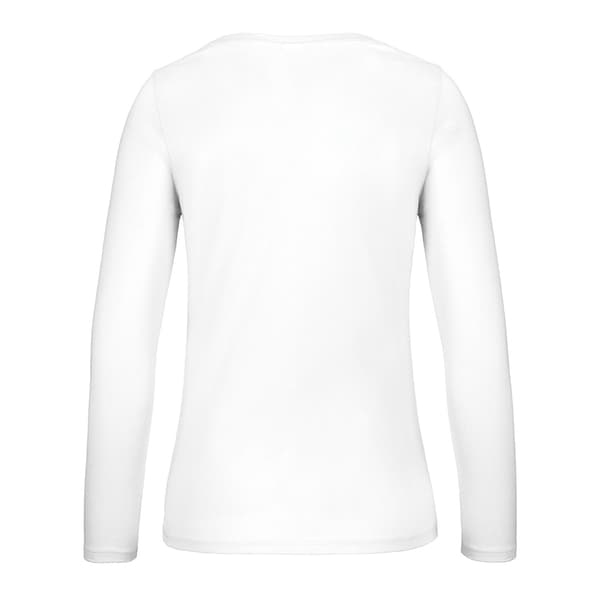 B&C Dam #E150 Långärmad T-shirt S Vit White S