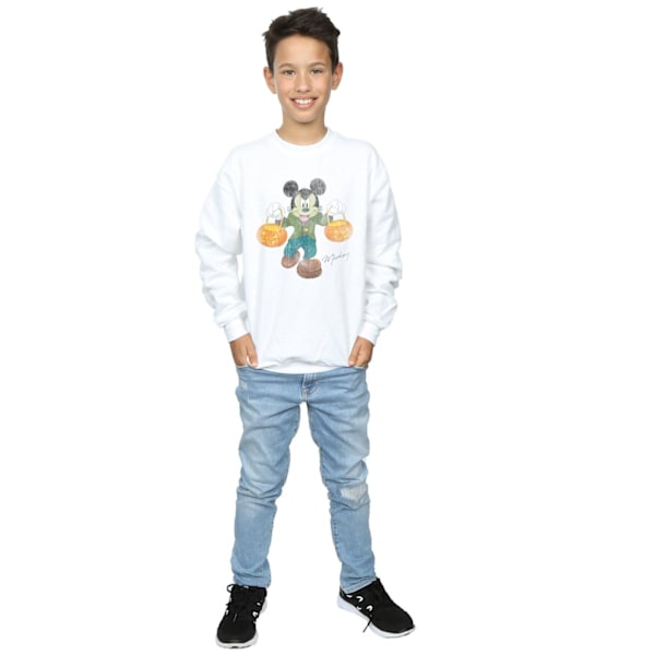 Disney Boys Frankenstein Mickey Mouse Sweatshirt 7-8 år Vit White 7-8 Years
