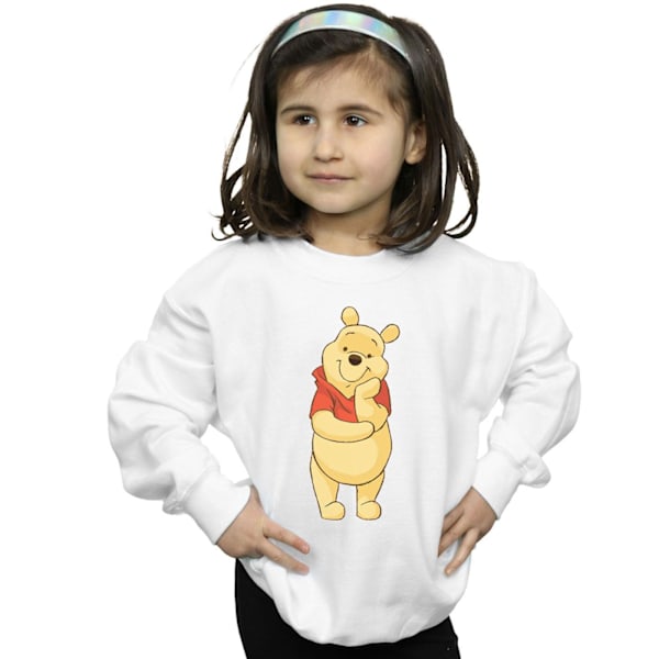 Disney Girls Winnie The Pooh Söt Sweatshirt 12-13 År Vit White 12-13 Years