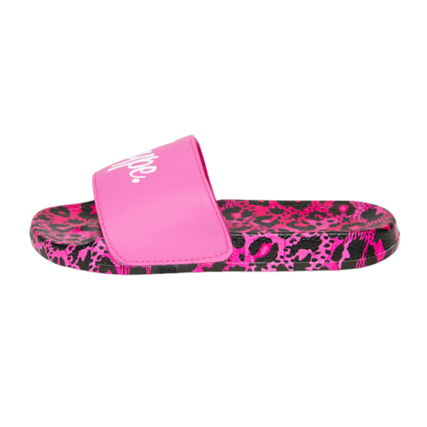 Hype Girls Leopard Script Sliders 12 UK Barn Rosa Pink 12 UK Child