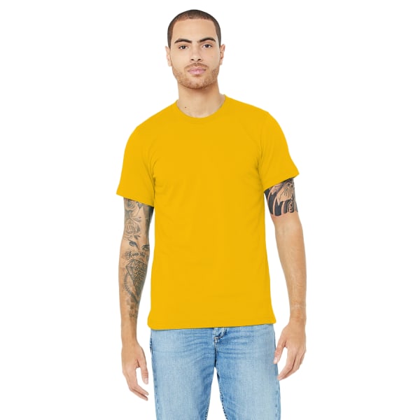 Canvas unisex jersey T-shirt med rund hals / kortärmad herr T-Sh Yellow 2XL