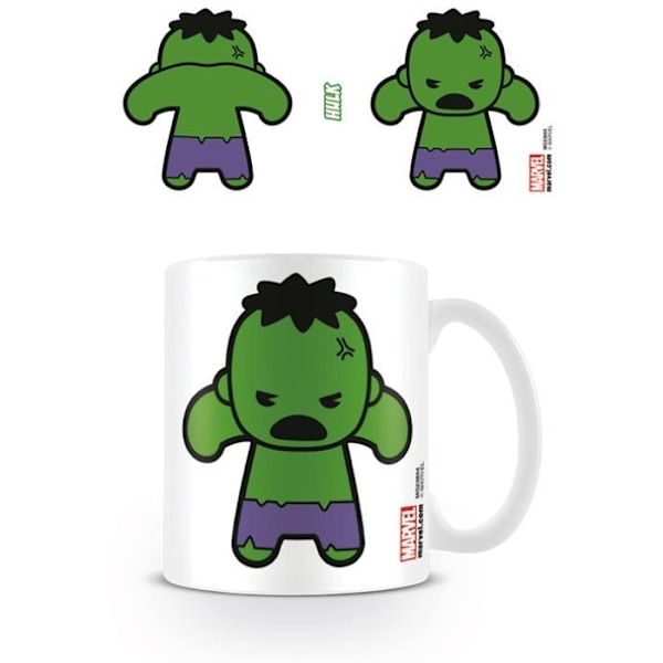 Marvel Kawaii Hulk Mug En Storlek Vit/Grön White/Green One Size