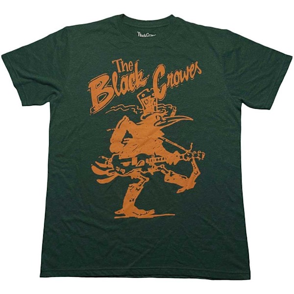 The Black Crowes Unisex Adult Guitar T-Shirt S Green Green S