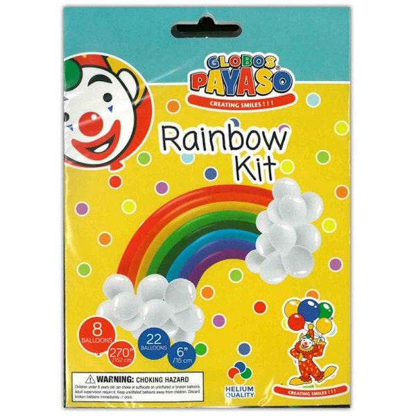 Spot on Gifts Barn/Barnkal Rainbow Ballongbåge Kit (Paket med 30) Multicoloured One Size