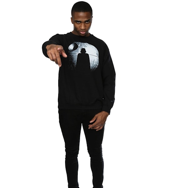 Star Wars Rogue One Death Star Vader Silhouette Sweatshirt för män Black M