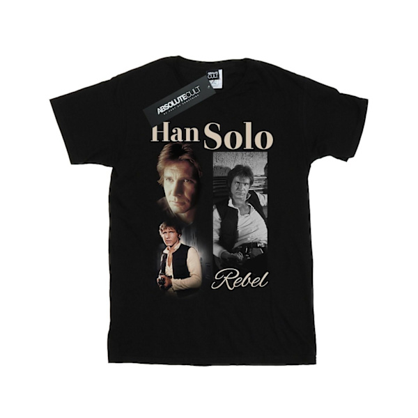 Star Wars Girls Han Solo 90-talsstil Bomull T-shirt 5-6 år Bla Black 5-6 Years