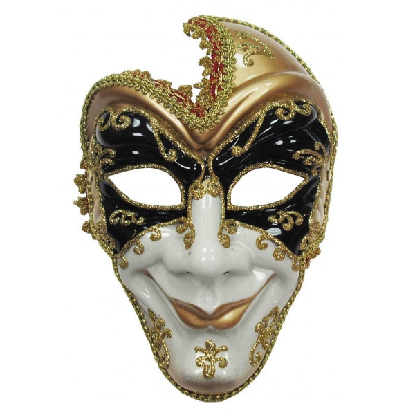 Bristol Novelty Unisex Adults Full Face Man Mask One Size Svart Black/White/Gold One Size