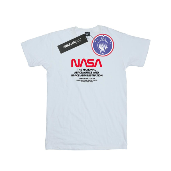 NASA Dam/Kvinnor Worm Blurb Bomull Boyfriend T-Shirt XL Vit White XL