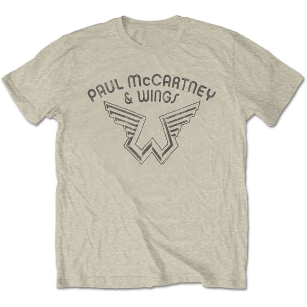 Paul McCartney Dam/Dam Wings Logo T-shirt S Naturlig Natural S