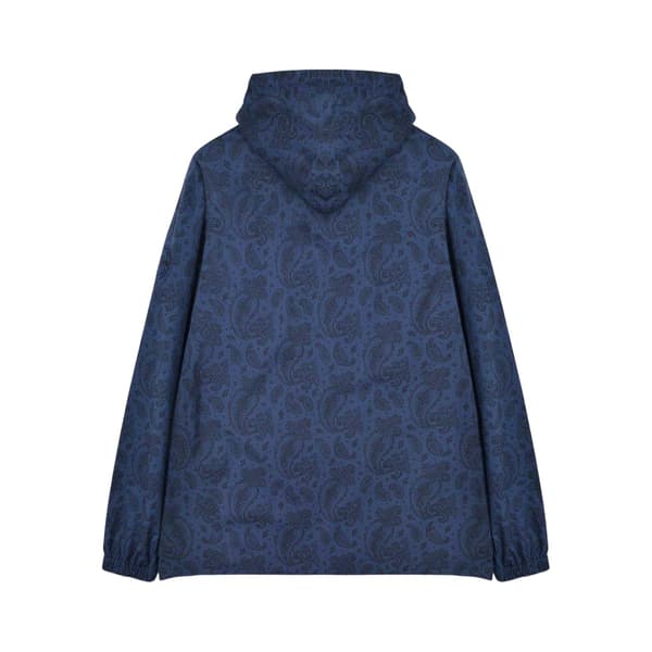 Lambretta Herr Hooded Jacka S Blå Tryck Blue Print S