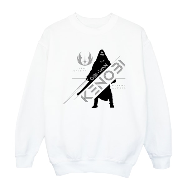 Star Wars Girls Obi-Wan Kenobi Jedi Knight Sweatshirt 3-4 år White 3-4 Years