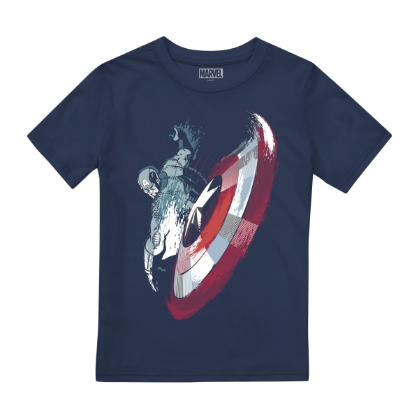 Captain America Childrens/Kids Shield T-shirt 9-10 Years Navy Navy 9-10 Years