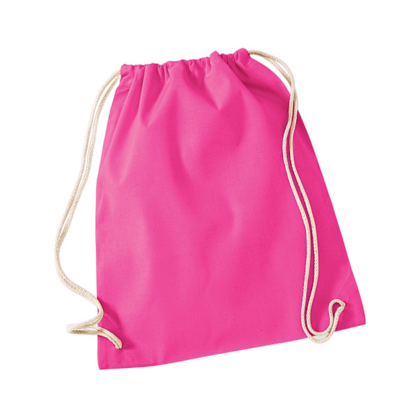 Westford Mill Bomullspåse med dragsko, en storlek, fuchsia Fuchsia One Size