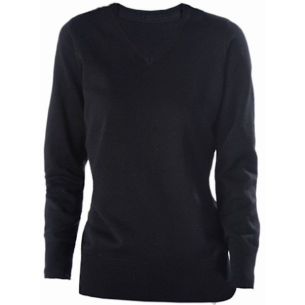 Kariban Dam/Dam Cotton Acrylic V-hals Tröja XS Mörk Grå Dark Grey XS