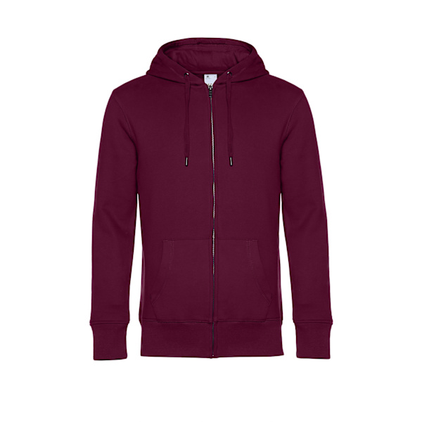 B&C Herr King Zipped Hooded Sweat XS Dark Cherry Dark Cherry XS