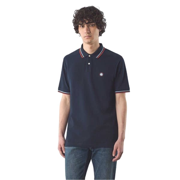 Pretty Green Pikétröja för män, normal passform, S Marinblå Navy S